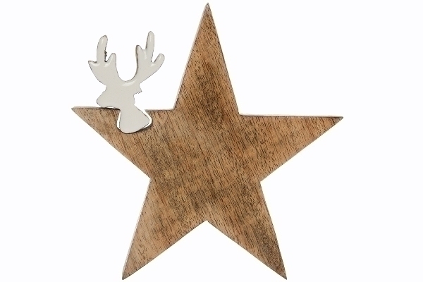 MyFlair Deko Puzzle Star mit Renntier, groß