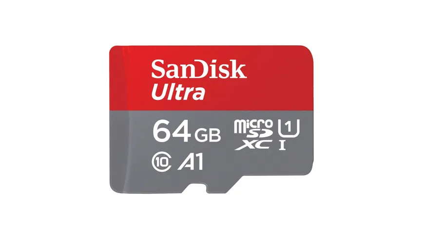 SanDisk microSDXC Ultra 64GB (A1/UHS-I/Cl.10/140MB/s) + Adapter 