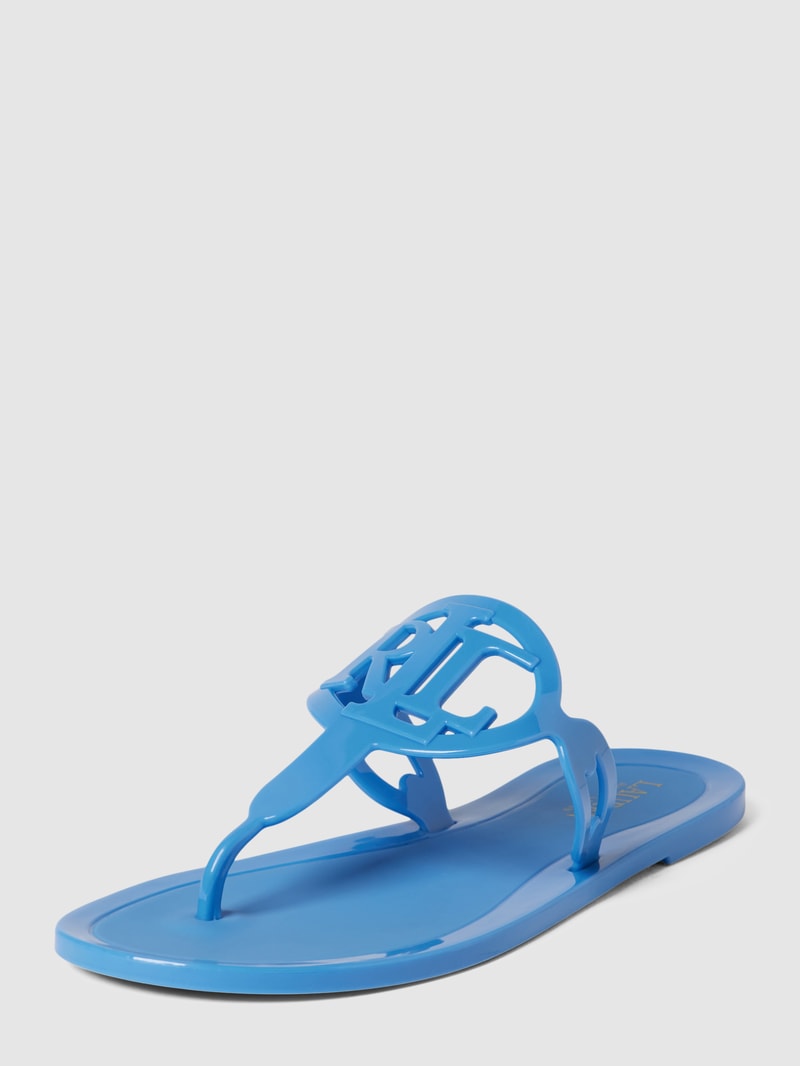 Zehentrenner mit Label-Details Modell 'JELLY' in hellblau