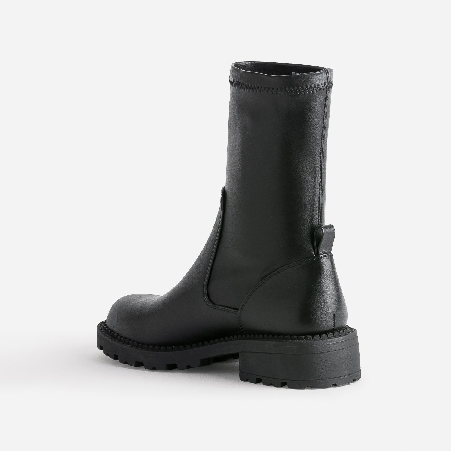 Boots TEXTO noir à semelle crantée