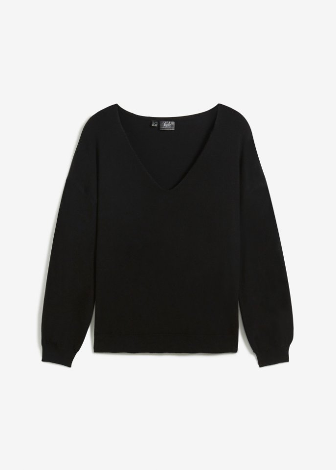Oversize-Pullover mit tiefem V-Ausschnitt