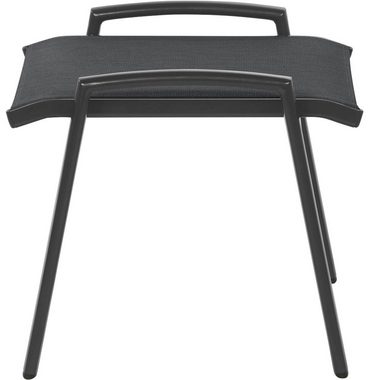 Siena Garden Gartenlounge-Hocker Savina (1 St), Alu, Textilbezug, schwarz