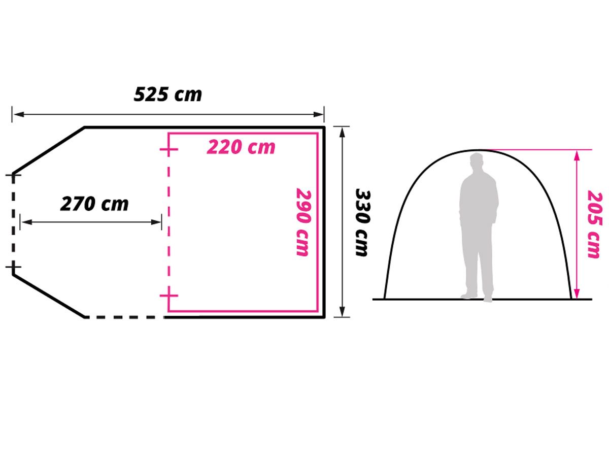 Obelink Summer 4 XL Easy Air CoolDark Tunnelzelt