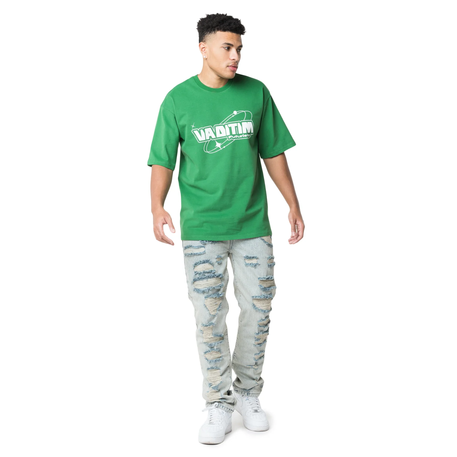 FOREST GREEN FUTURISTIC VADITIM T-SHIRT