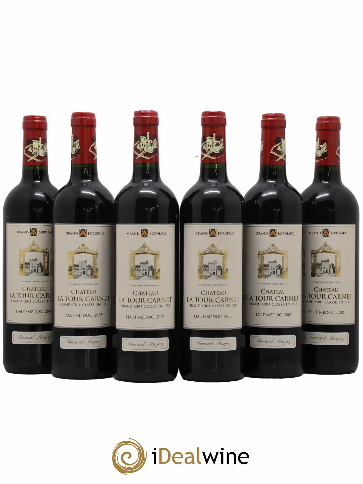 Château La Tour Carnet 4ème Grand Cru Classé  2005 - Lot de 6 Bouteilles
