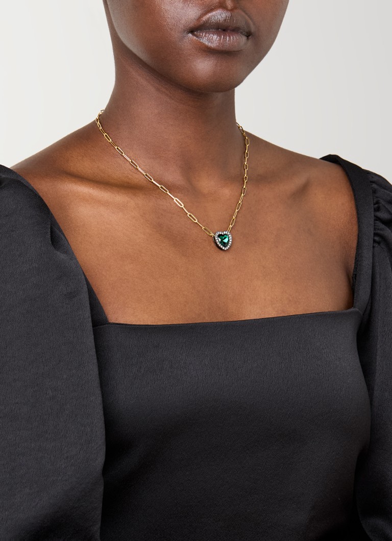 Collana con pendente a forma di cuore in cristallo di Kurt Geiger