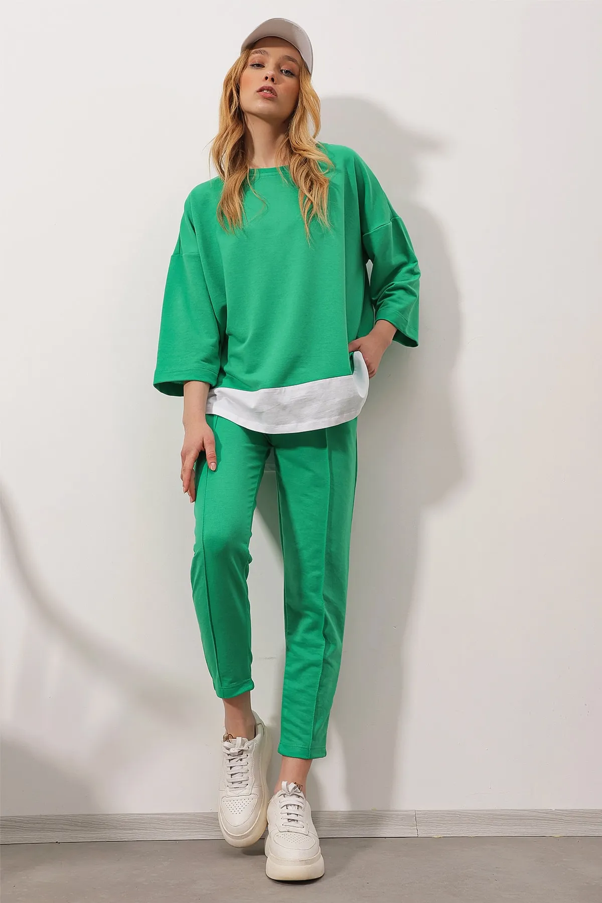 Trend Alaçatı Stili  Zweiteiler - Grün - Regular Fit