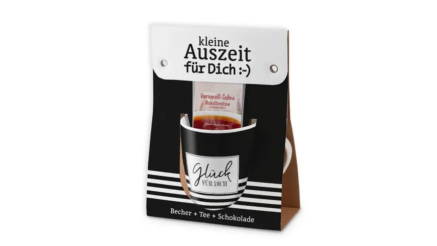 Geschenk für Dich Geschenkset Auszeit Glück für Dich Schwarz / Weiß