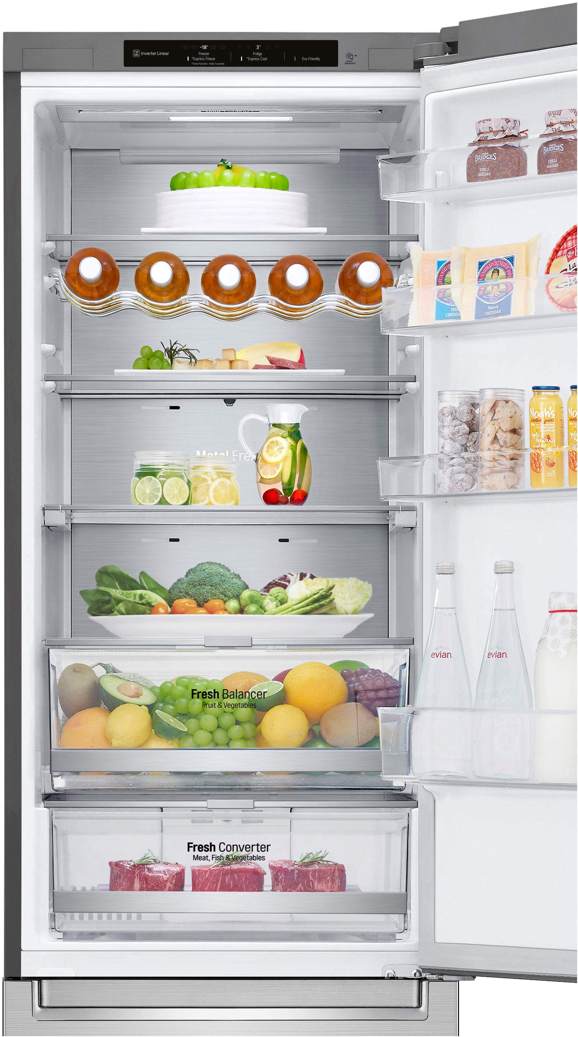 LG Kühl-/Gefrierkombination GBB92STBAP, 203 cm hoch, 59,5 cm breit