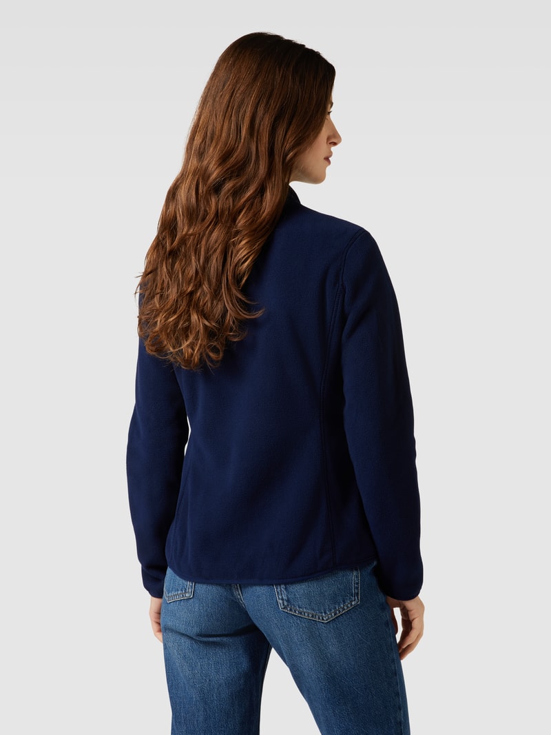 Fleecejacke mit Zweiwege-Reißverschluss in dunkelblau
