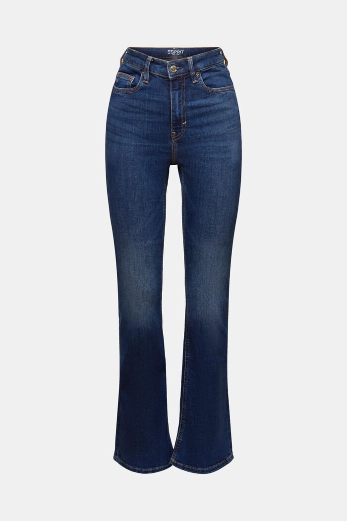 Recycelt: Bootcut-Jeans mit hohem Bund