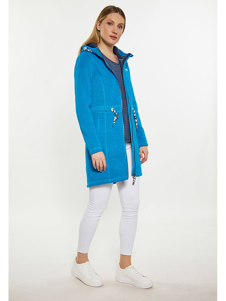 Schmuddelwedda Strickfleecemantel in Hellblau günstig kaufen