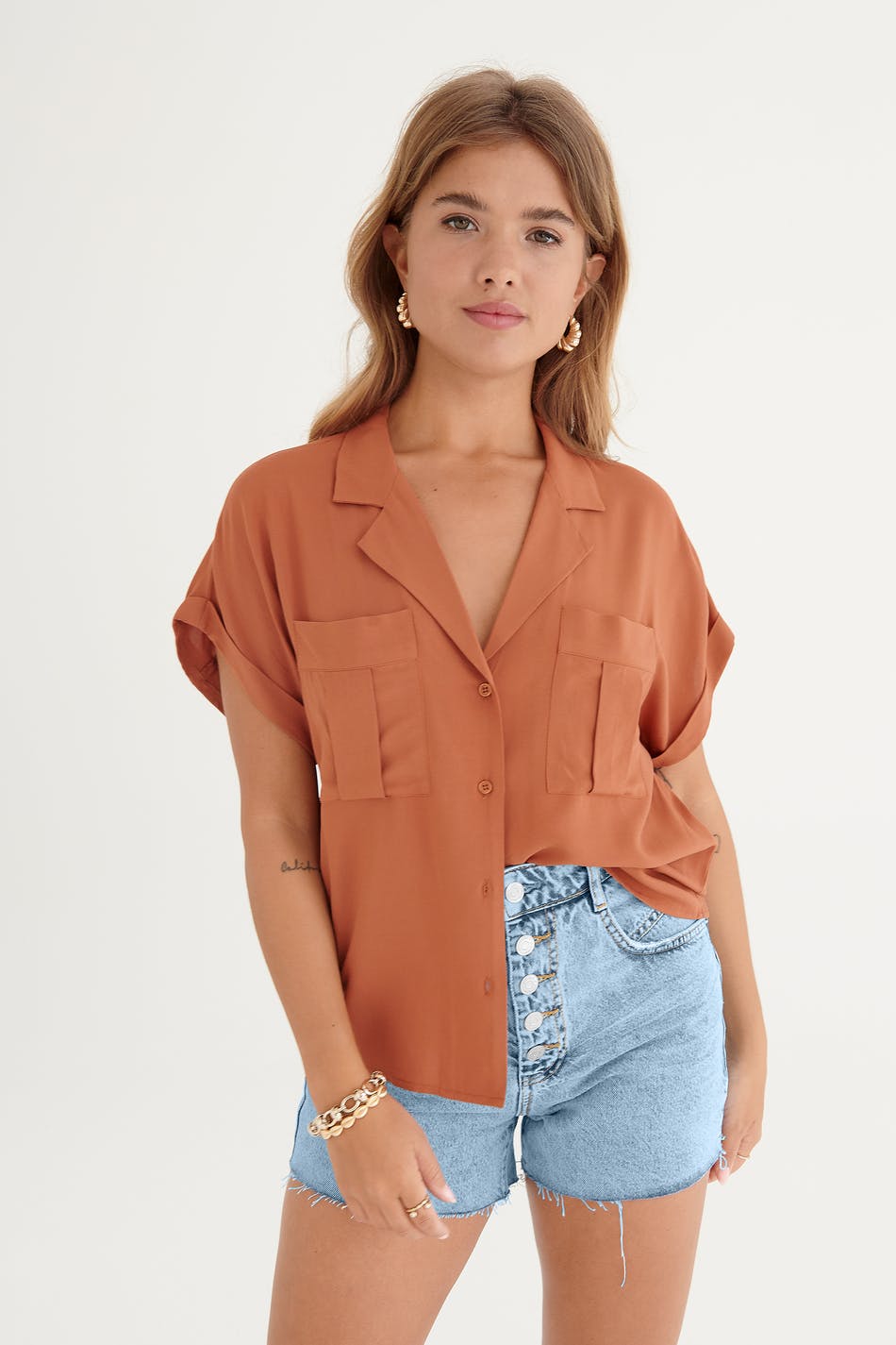 Vivi mom denim shorts