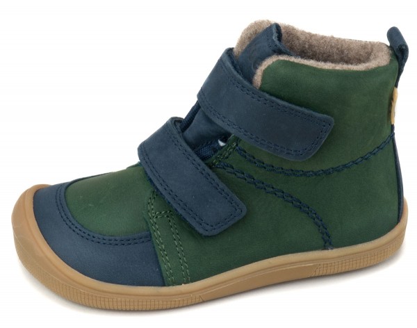 Koel bare+ ~ Karo HighCut Klettschuh Wollfleece + Tex ~ Green