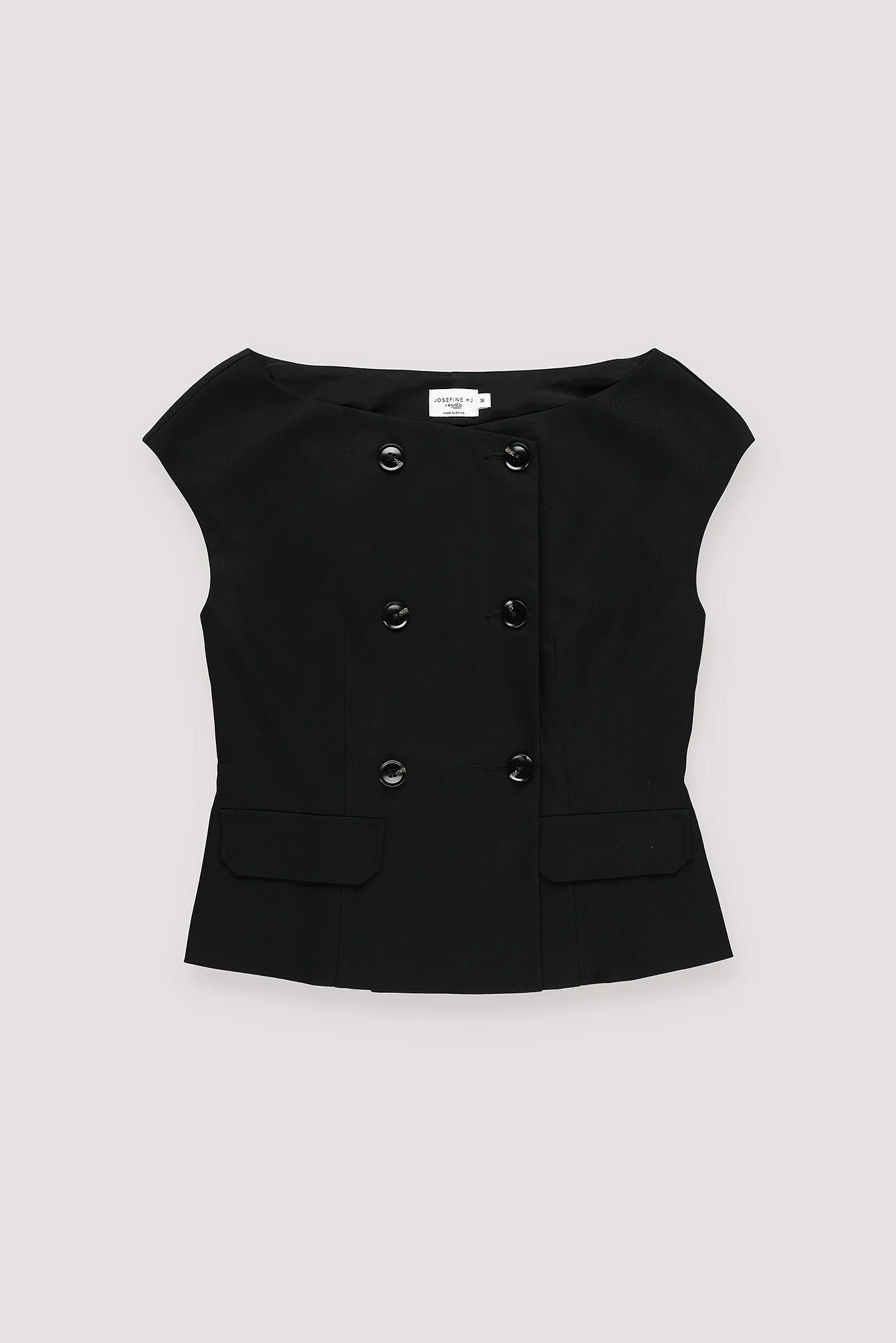 Blazer-Top mit kurzen Ärmeln
