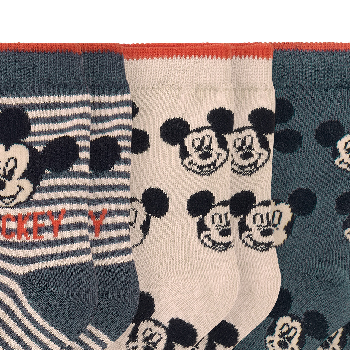 3 Paar Micky Maus Socken im Set