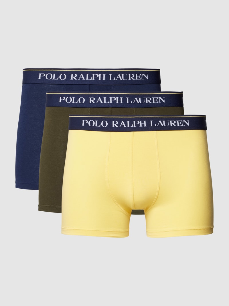 Trunks mit elastischem Logo-Bund im 3er-Pack in gelb