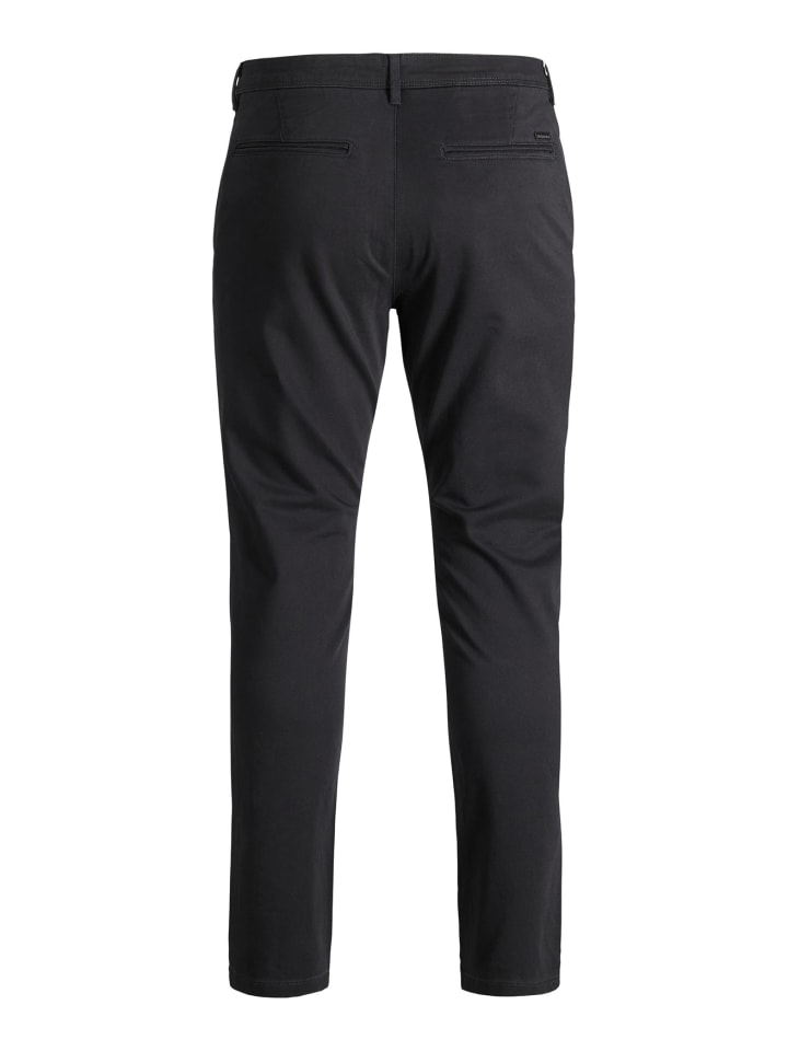Jack & Jones Baumwolle Stoffhose Chino JPSTMARCO in Schwarz günstig kaufen