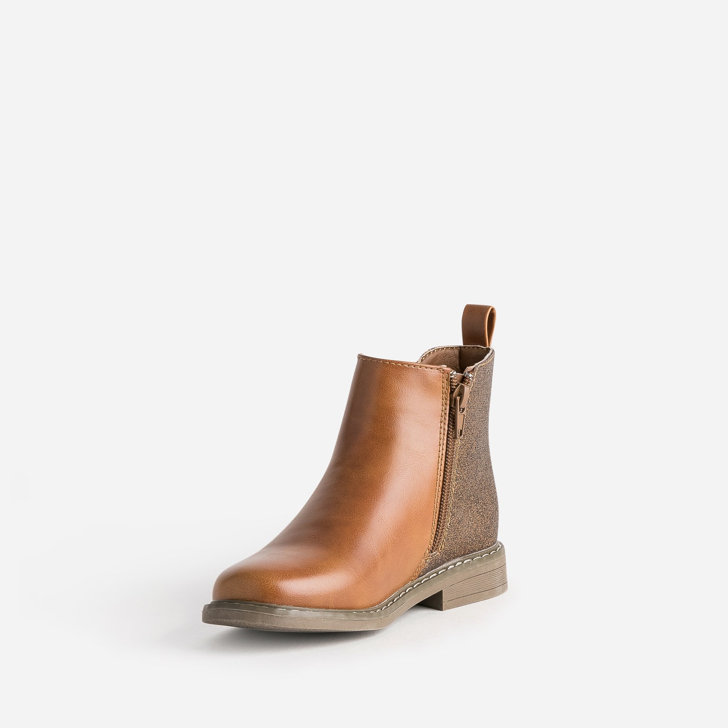 Chelsea boots BUGGY camel détails pailletés