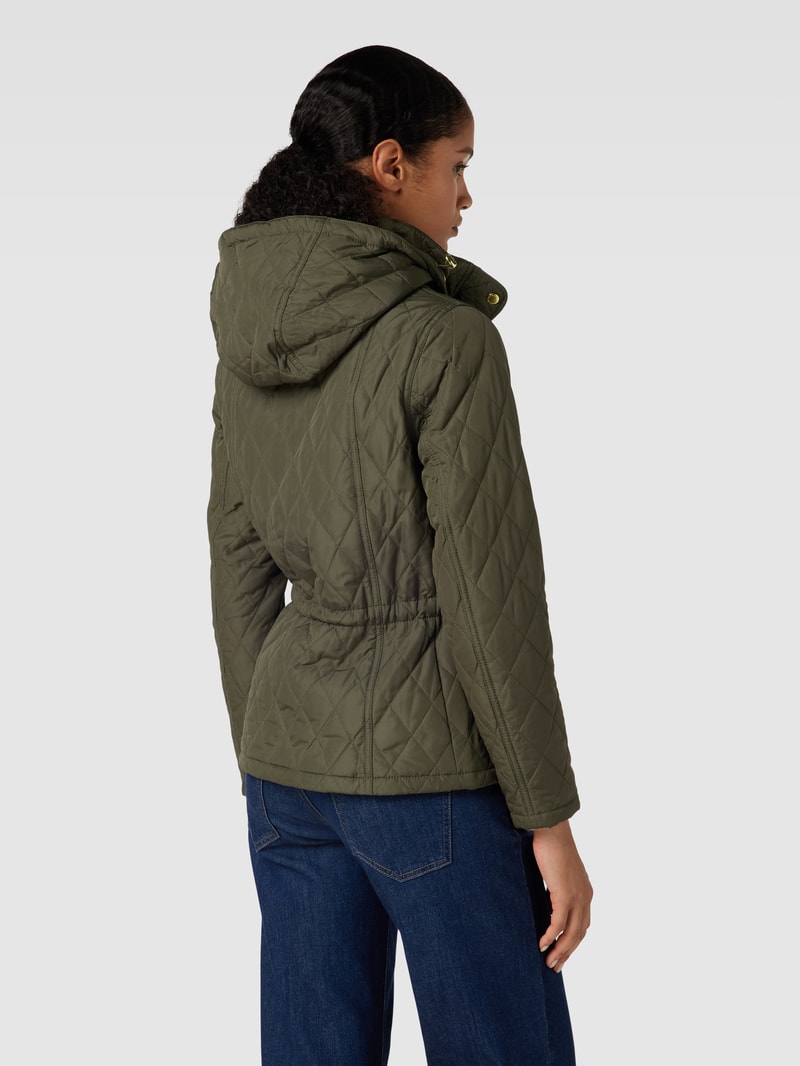 Steppjacke mit abnehmbarer Kapuze Modell 'MILLFIRE' in olivgrün