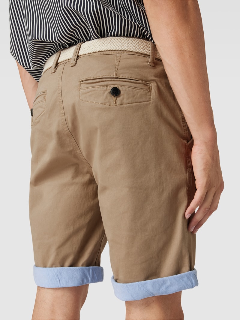 Chinoshorts inklusive Gürtel Modell 'MAGNUS' in beige