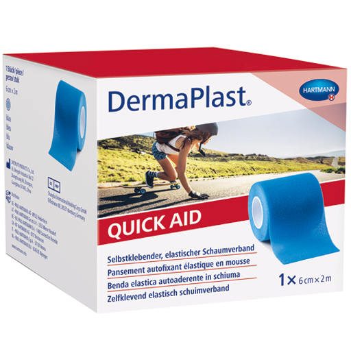 DERMAPLAST Quick Aid Schaumverb.6 cmx2 m blau  1 St