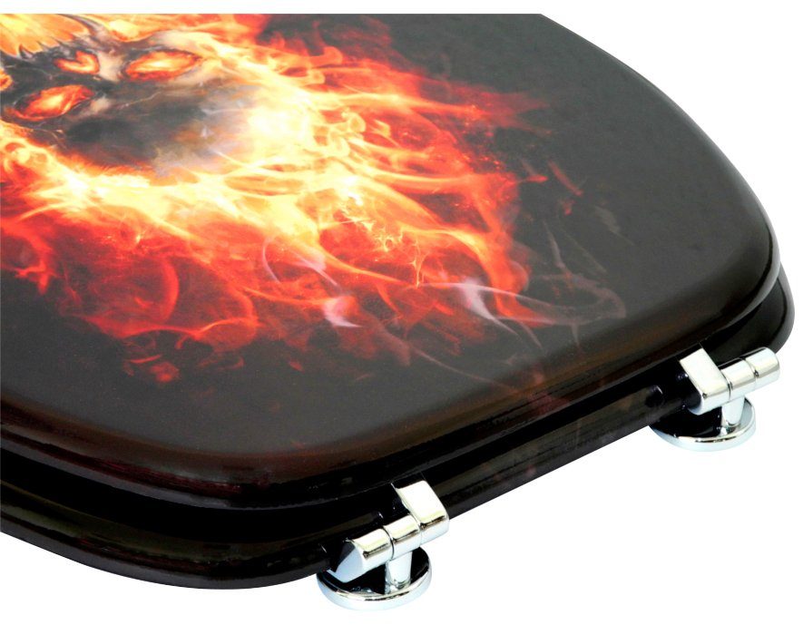 Sanilo WC-Sitz Totenkopf in Flammen