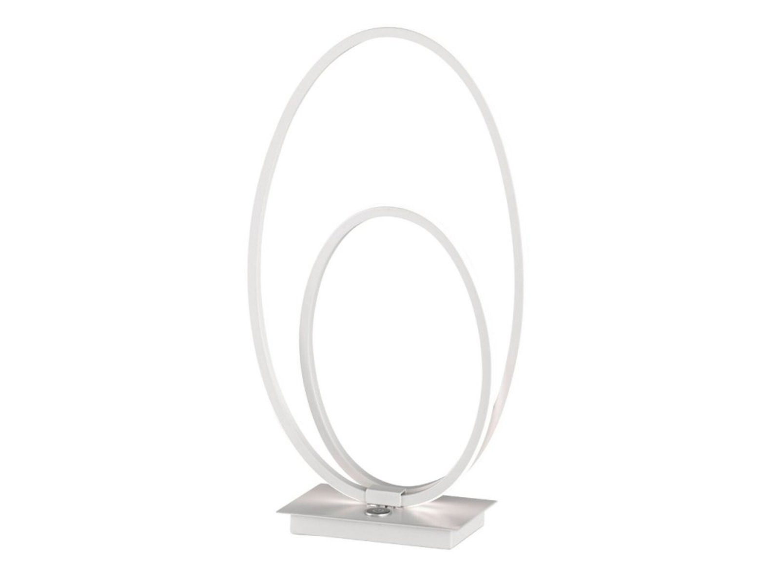 WOFI LED Tischleuchte, Dimmfunktion, LED fest integriert, Warmweiß, groß, dimmbar, ausgefallene Designer Lampe Fensterbank Weiß, Höhe 42cm