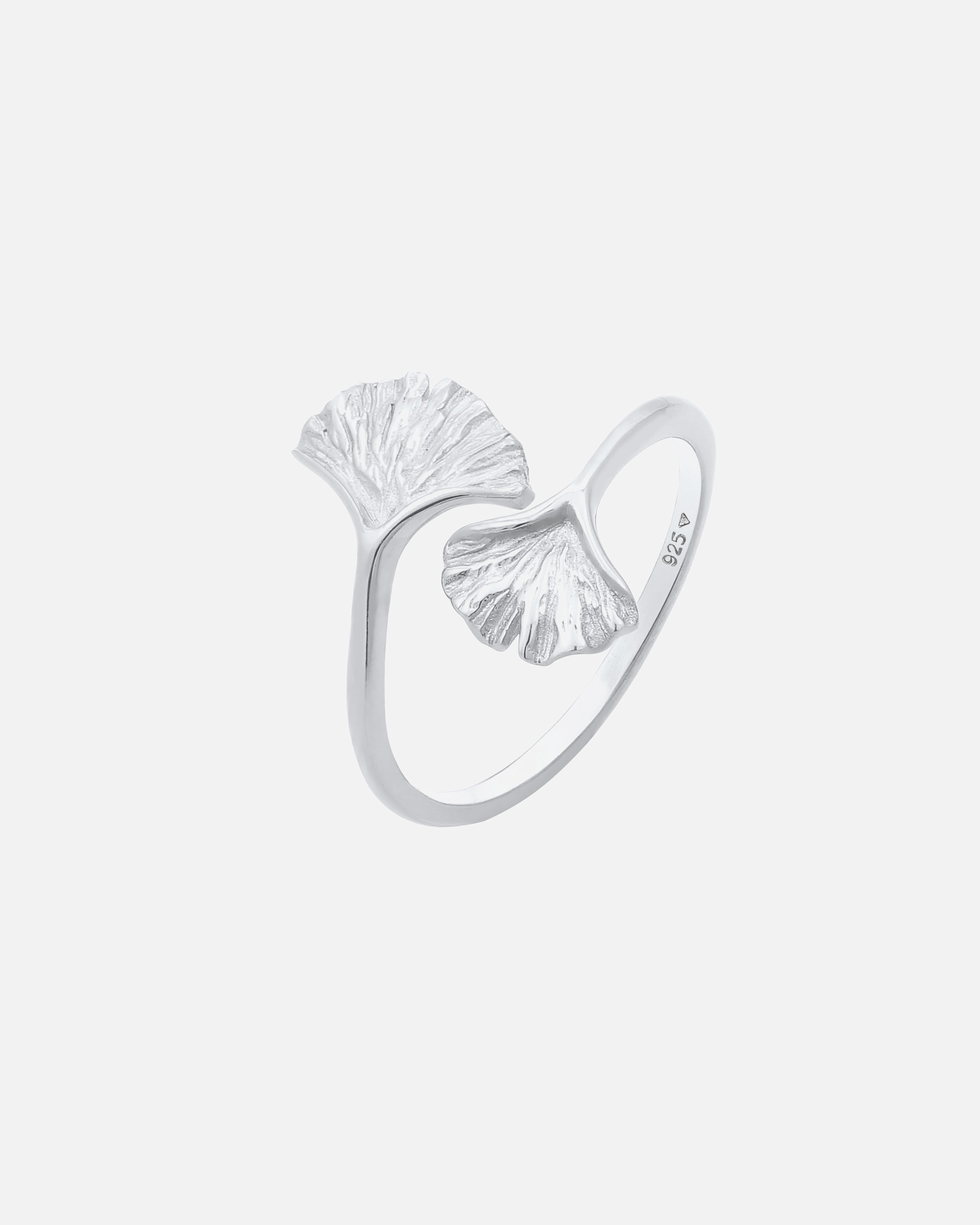 Elli Women's Ginkgo Leaf Open Trend in 925 Sterling Silver Gold Plated