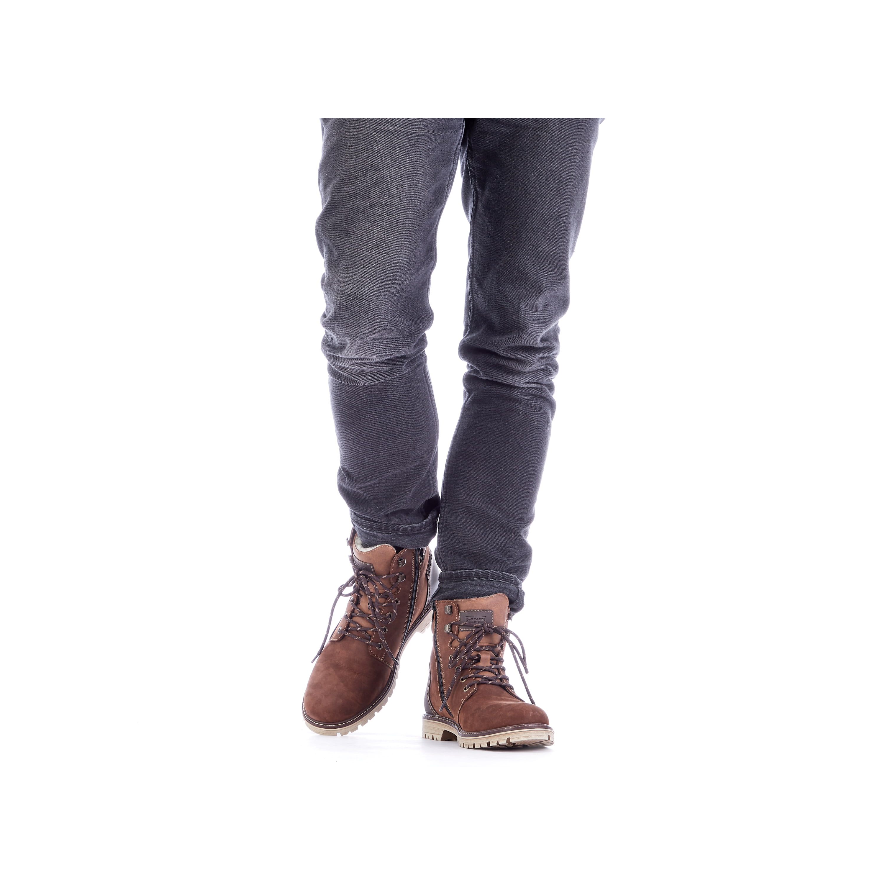 Rieker Herren Schnürstiefel nougatbraun