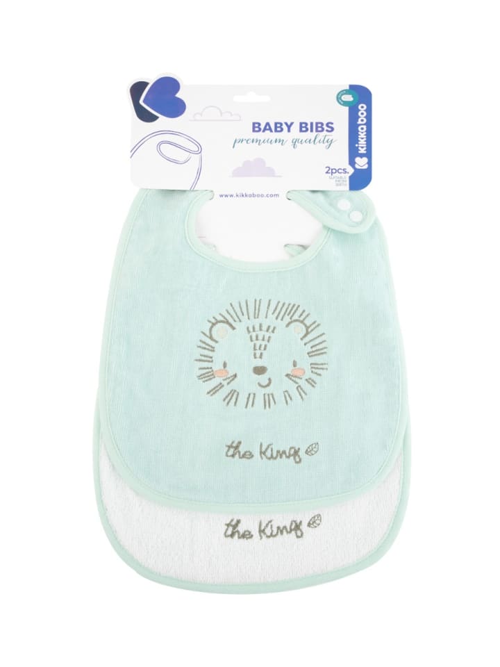 Kikkaboo Babylatz Frottee 2-teilig in grün günstig kaufen onesize