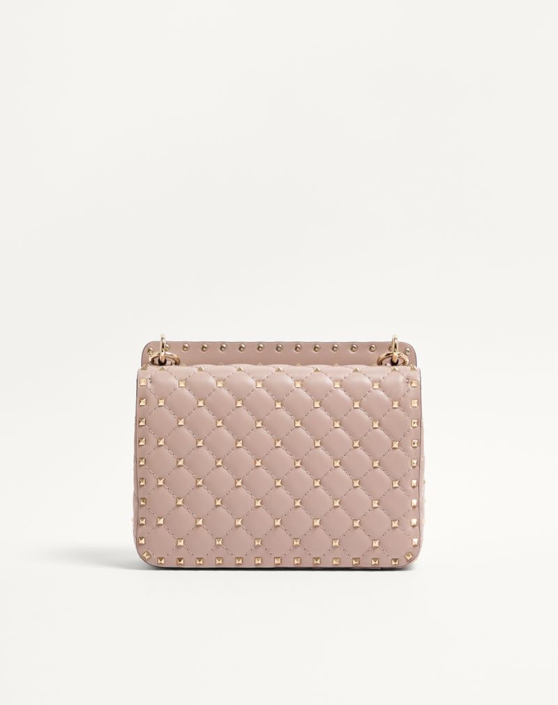Bolsa média Rockstud Spike em couro napa.