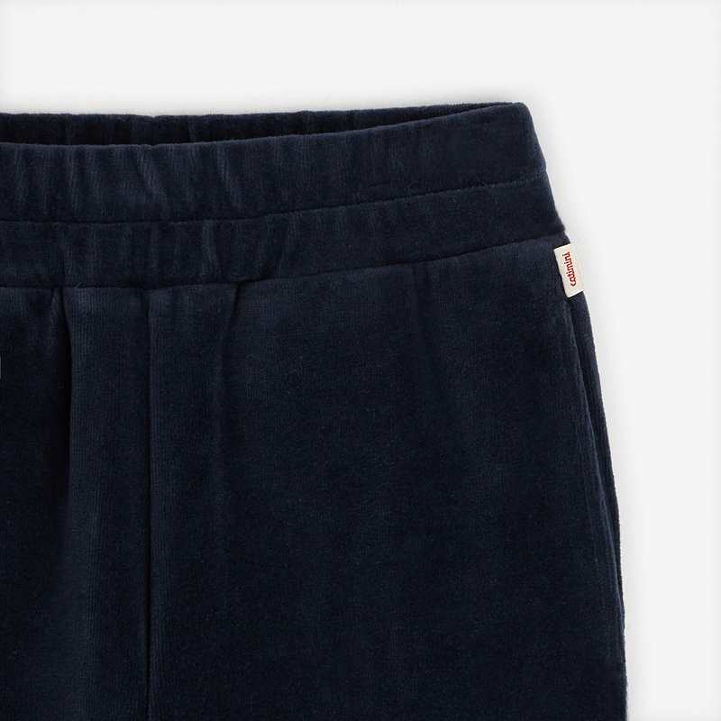 Jogging fille gris en maille velours Catimini