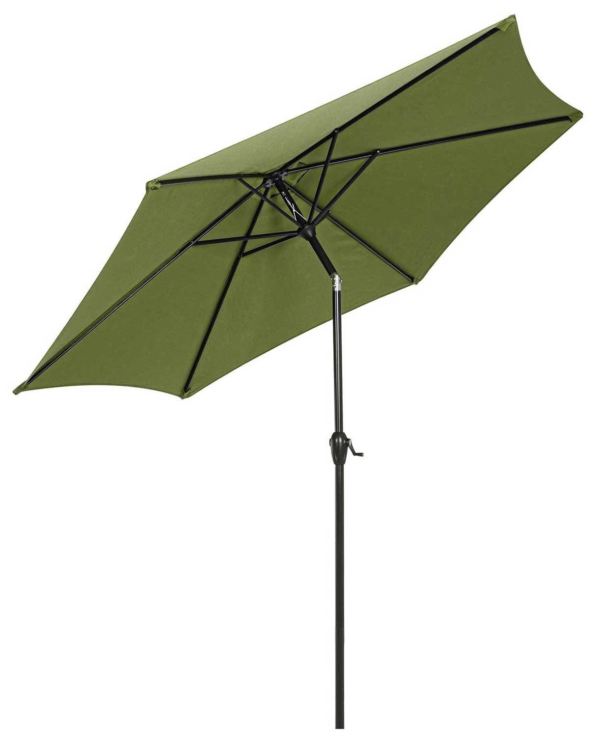 Bizzotto Sonnenschirm KALIFE, Grün, Ø 270 cm, Aluminium, Kippfunktion, Polyesterschirm, ohne Schirmständer