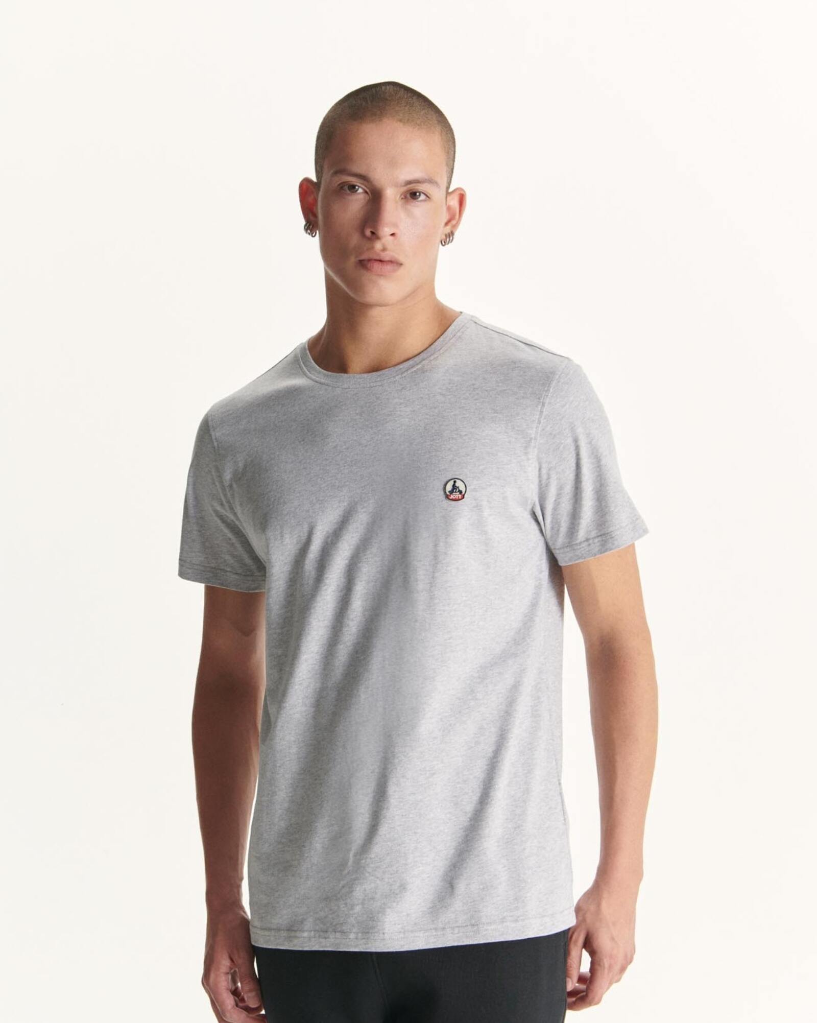 T-shirt homme en coton biologique Gris chiné Pietro