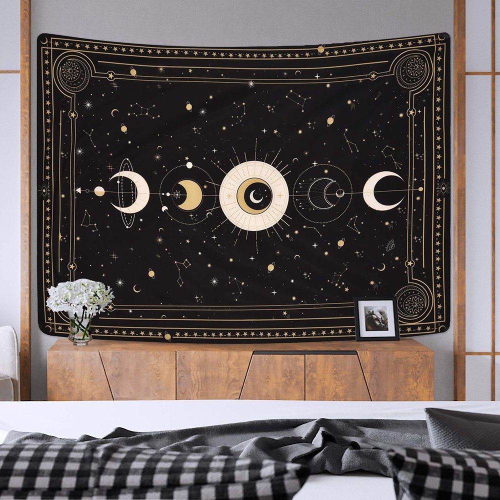 Wandteppich Wandteppich Tarotkarten Wandbehang Ästhetische Retro Wandkunst, Zeaicos