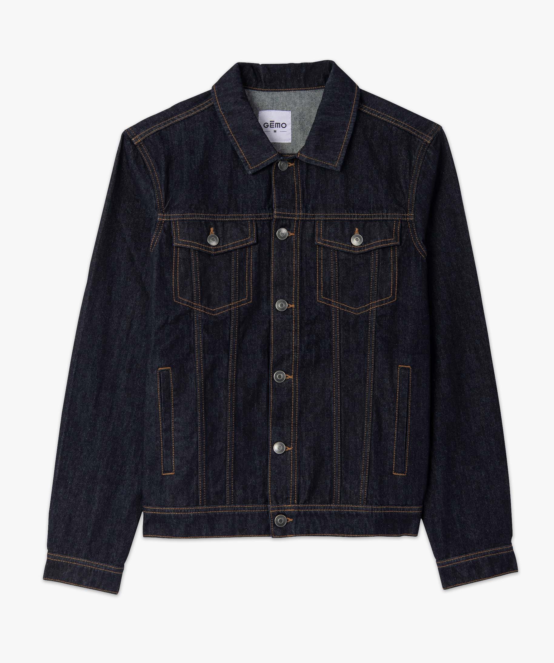 Veste en jean homme coupe droite brut | GEMO