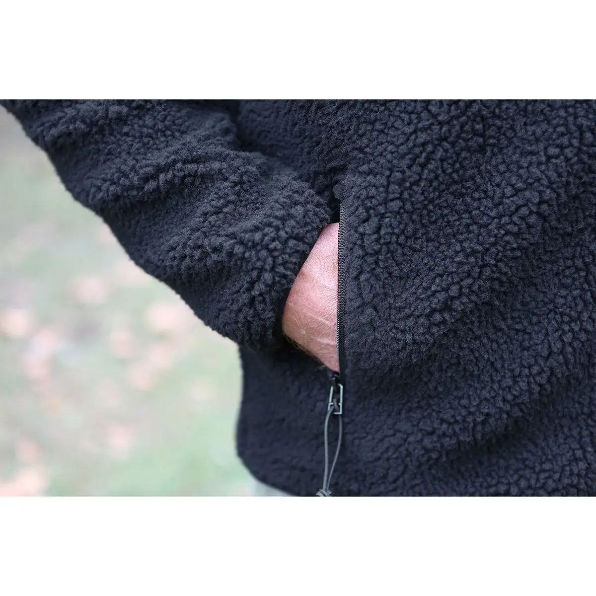 Teddyfleece Jacke oliv