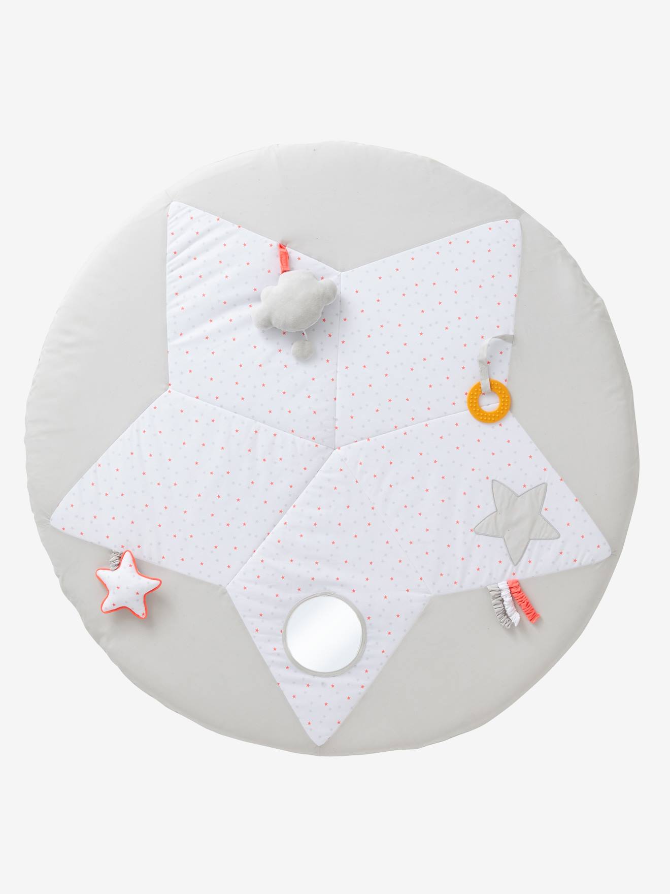 Tapis d'éveil Pluie d'étoiles blanc imprimé