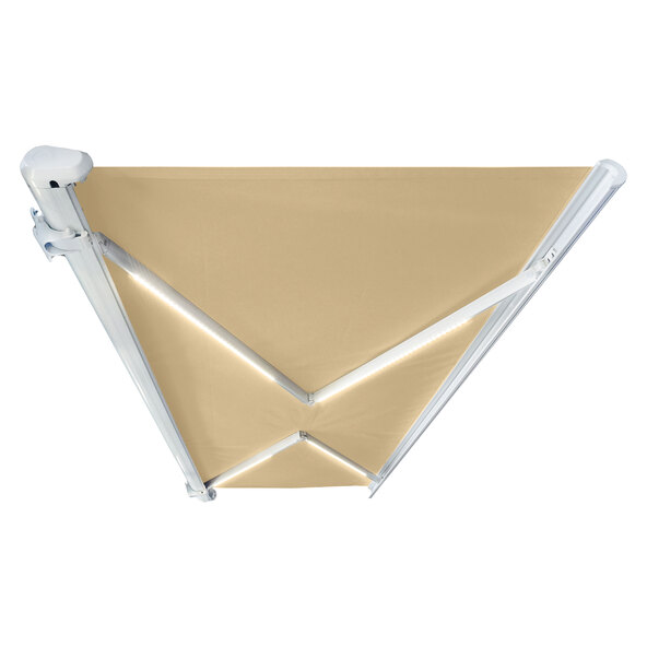 LED-Vollkassettenmarkise ELOS V2 inkl. Windsensor sandfarben, 400 x 300 cm