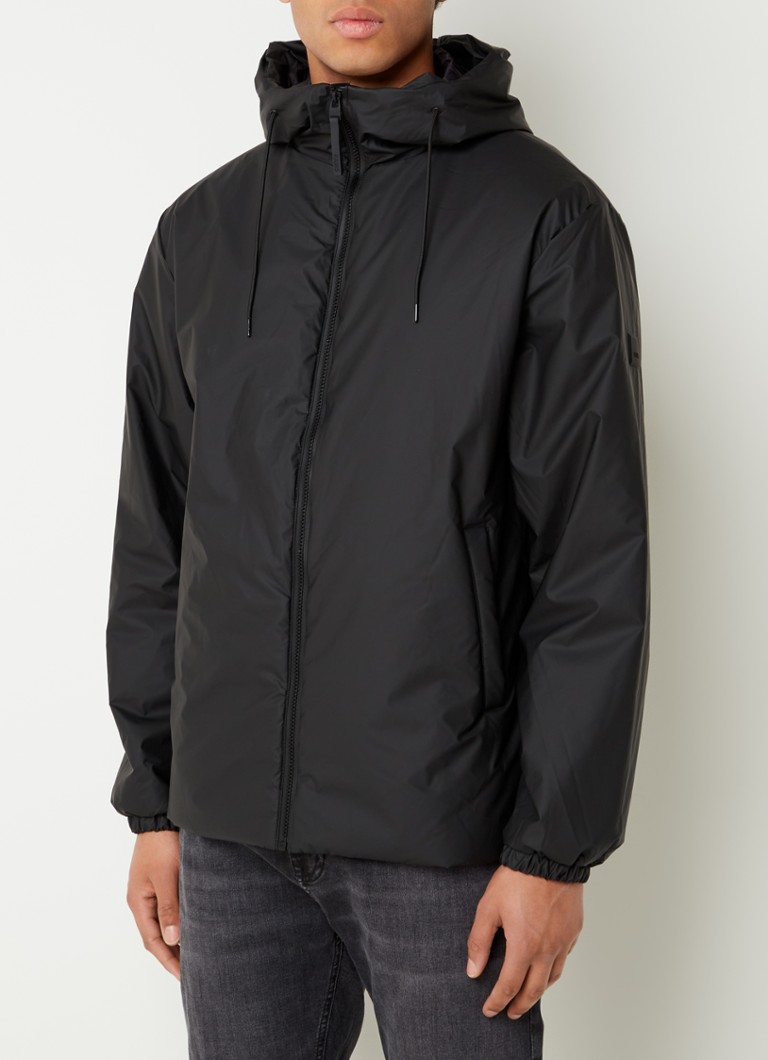 Rains Lohja padded raincoat with hood and side pockets