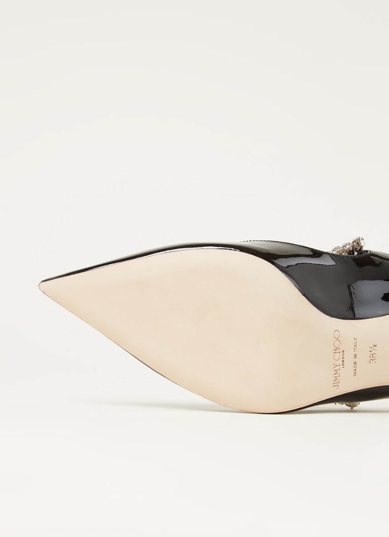 Jimmy Choo Bing calfskin mule with patent finish
