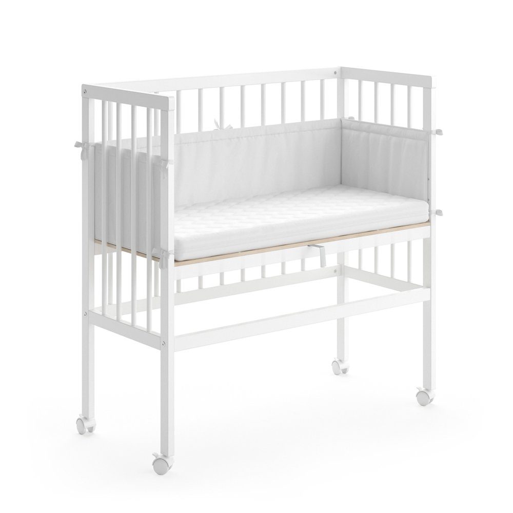 VitaliSpa® Beistellbett Babybett Stubenbett SOPHIE 93x46x75 Weiß