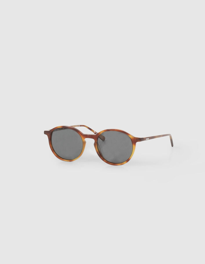 Lunettes solaires mixte écaille miel
