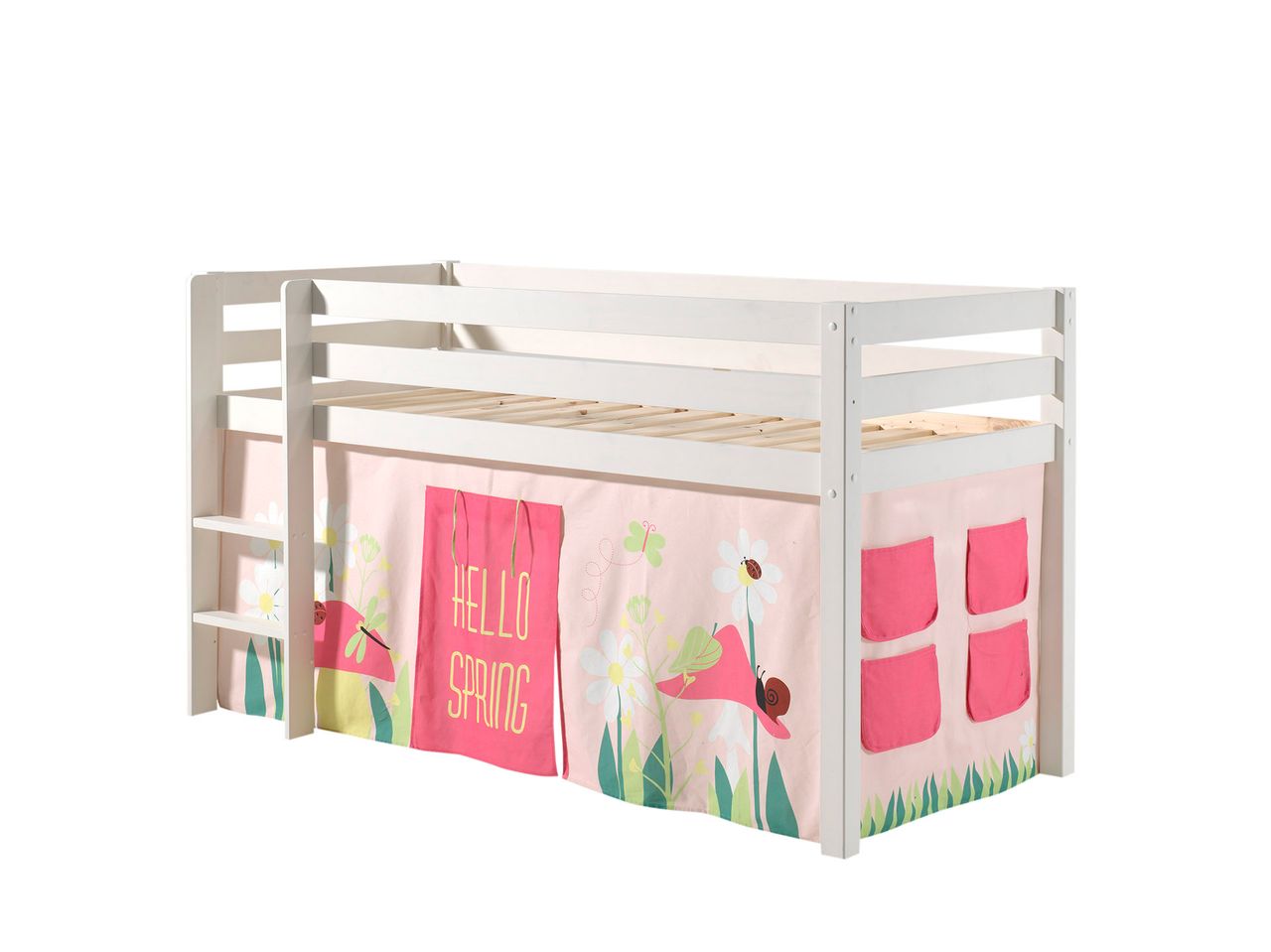 VIPACK Spielbett Pino mit Textilset Vorhang 