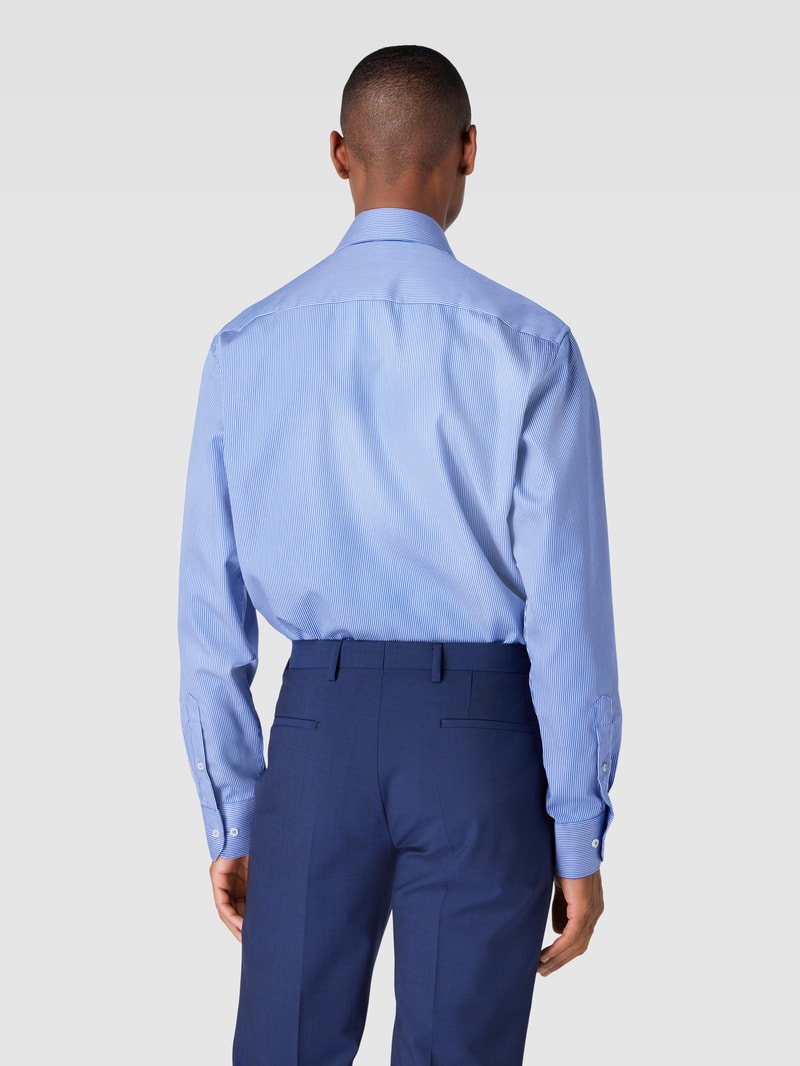 Modern Fit Business-Hemd mit Streifenmuster in royalblau