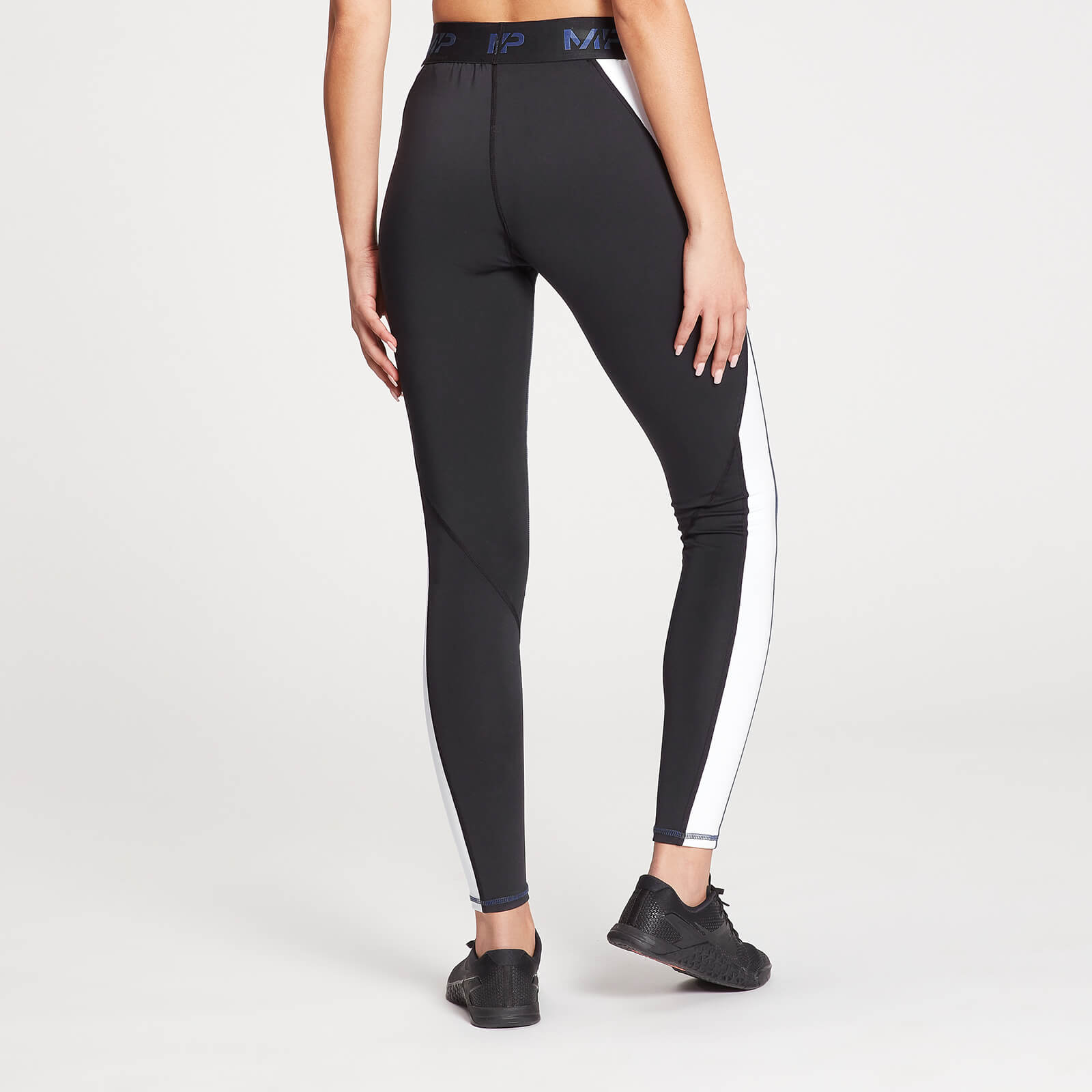 MP Women's Engage Colour Block Leggings - Black / White / Cobalt