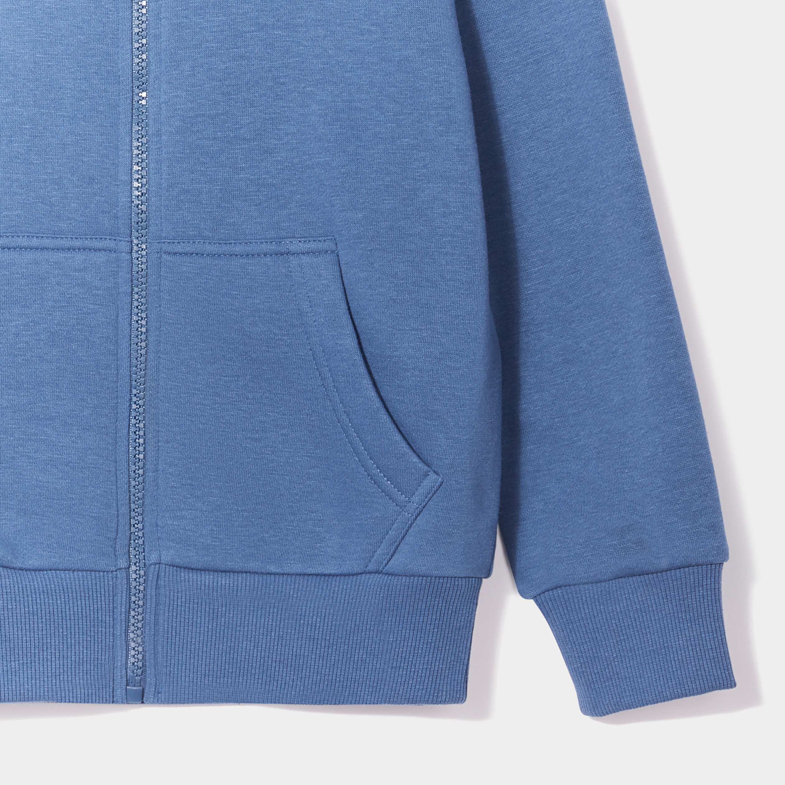 Sweat zippé molletonné à capuche bleu foncé garçon | La Halle