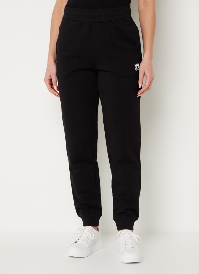 HUGO BOSS Nelfinia high waist tapered fit sweatpants with logo embroidery
