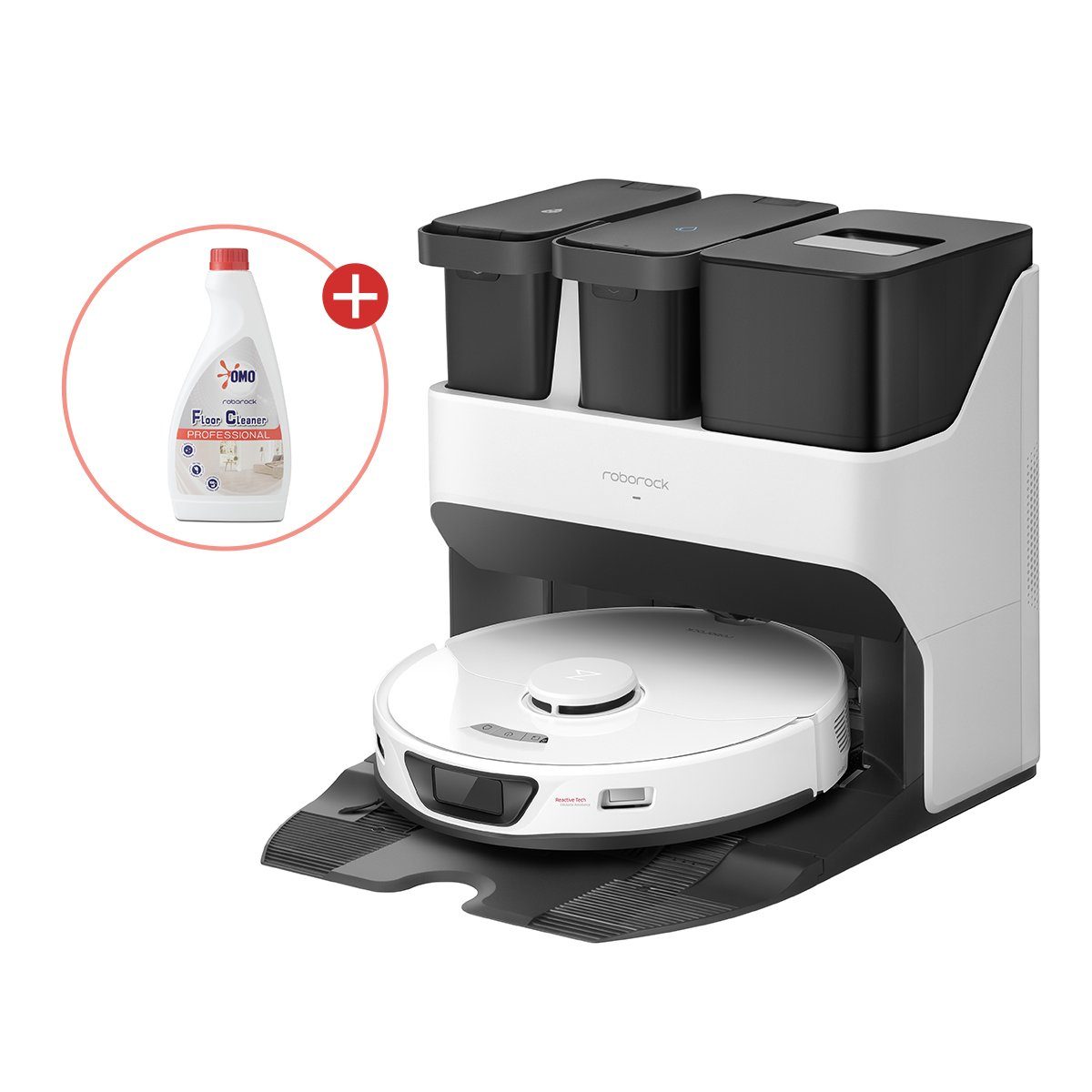 Roborock Saugroboter S7 Max Ultra, 60,00 W, 5500 Pa, mit Reinigungslösung, aktive Hindernisvermeidung, mit selbstentleerender & selbstwaschender & selbsttrocknender & selbstbefüllender & selbstreinigender Station, App und Sprachsteuerung (Upgrade von